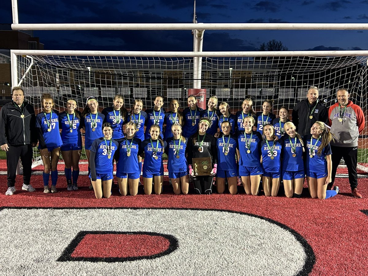 revereminutemen's tweet photo. Your OHSAA Division III District Champions!!

The 
Minutemen of Revere!!!

Revere 2
Gilmour 0 https://t.co/ZHSES3gxm4