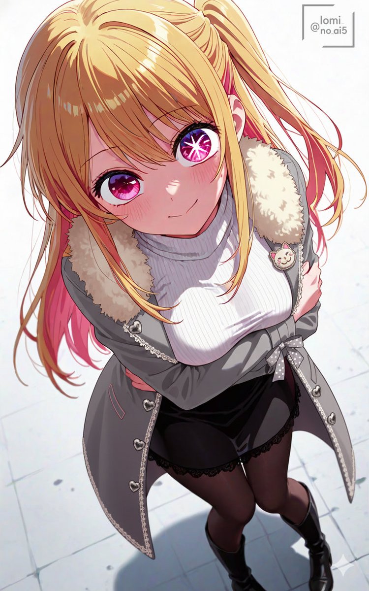 lomi_no_ai5's tweet image. 【アイドル/星野ルビー】
🎬アイドルのオフ
——は〜い!今日の投稿は星野ルビーです!(´>ω∂`)
今日はやっとせんせ…じゃなくてお兄ちゃんとデート💗だから…。
あ、そろそろ行かなきゃ!それじゃみんなも楽しい一日を〜!🌟
#AIart
#pixai
#星野ルビー