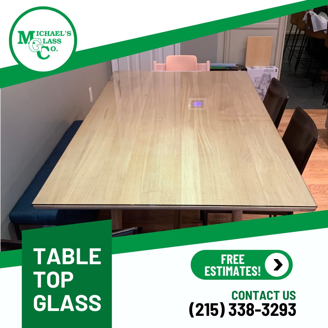 MichaelsGlass's tweet image. ✨ Make your table the centerpiece! Custom glass tops protect &amp;amp; elevate your space. Free Estimates at Michael’s Glass.

📞 Call (215) 338-3293 today to start your project.

#MichaelsGlass #GlassDesign #TableTop