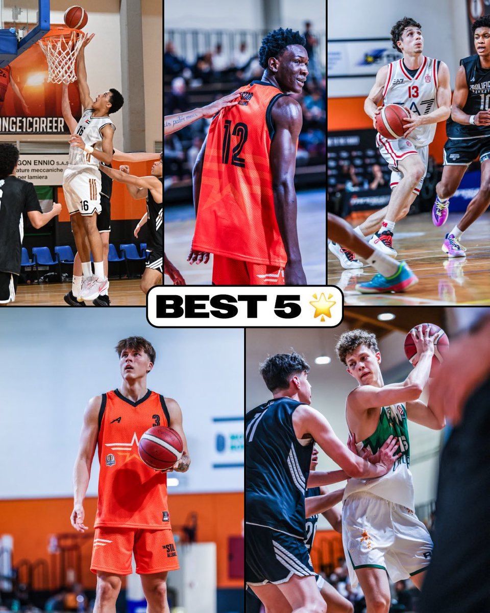 thestaralliance's tweet photo. 🌉🏀 Bridge of Hoops 2025 – All-Star Best 5

🇺🇸 American 5: Dominique Fisher, Beckham Black, Nasir Anderson, C.J. Rosser, Bruce Branch III

🇪🇺 European 5: Sekou Diarra, Ricards Aizpurs, Ignas Štombergas, Samuele Miccoli, Lukas Kubala

📸 @mr.hoop__ @therealgrindsession https://t.co/ULwc6SAfsG