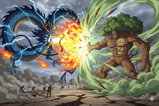 Kaido gv contre Aramaki qui gagne 
#ONEPIECE1164 
Voter ⬇️