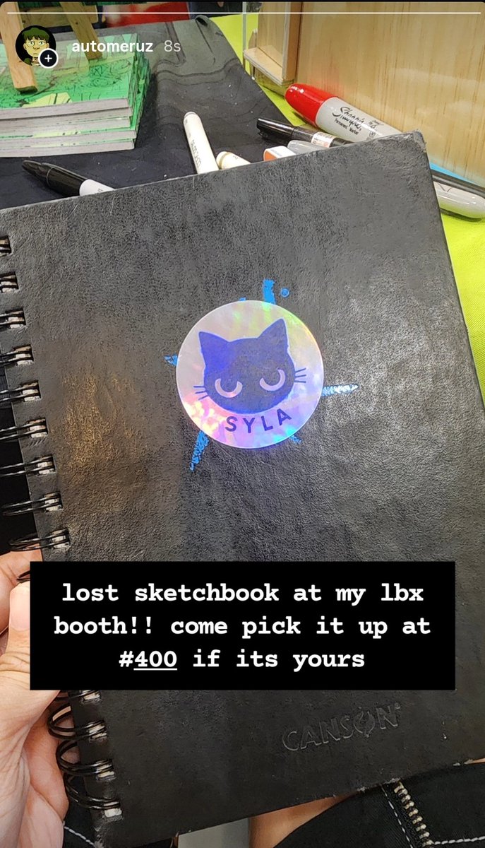 #lightboxexpo #lightboxexpo2025 i have found a lost sketchbook :'( pls come pick it up if its yours!