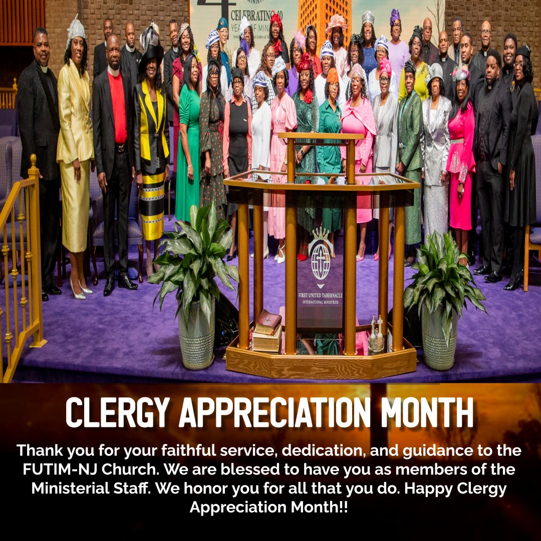futimnj's tweet photo. We appreciate your heart for this ministry and your willingness to pour your time and energy into serving our church family. Happy Clergy Appreciation Month!! https://t.co/q12nFJCKnd