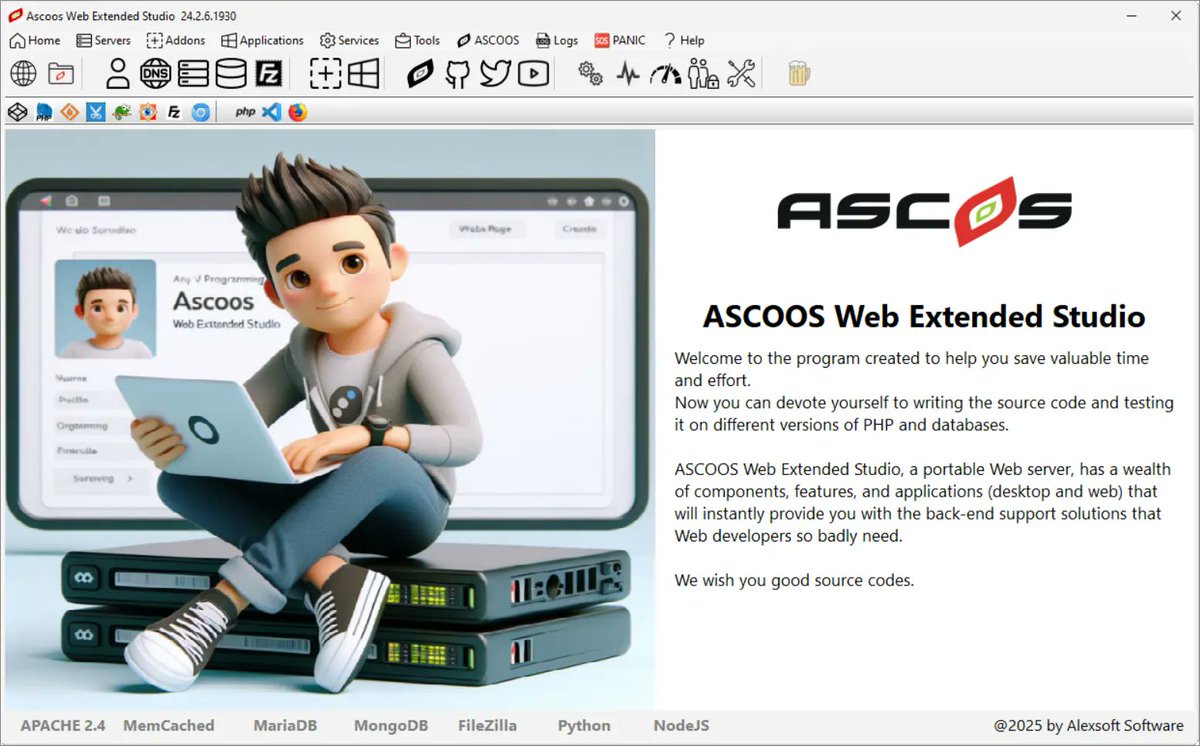 ascoos's tweet image. 🚀 #AWES 24.2.6 is out!
✔️ 40 languages
✔️ Chromium shortcut
✔️ **#PHP 8.5 RC3 added**
✔️ #Apache, #Node.js, #Python updates
✔️ Ungoogled #Chromium browser
🔄 GUI or manual: sourceforge.net/projects/ascoo…

#PHP85 #WebDev #DevTools #Multilingual 
@official_php