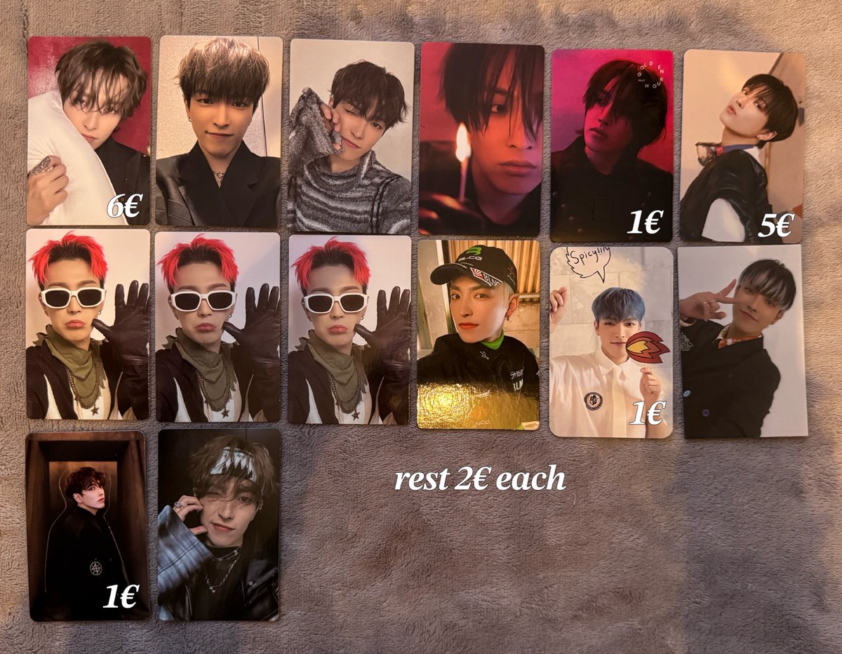 yunwoosaner's tweet photo. want to sell wts ateez pcs and pobs
• prices in euro (in the pictures)
• album pcs 2€, pocas 1€, pobs 6-11€
• located in germany, shipping eu/ww (eu preffered)
• if interested pls reply :3

hongjoong seonghwa
yunho yeosang https://t.co/EW8Hhup9uP