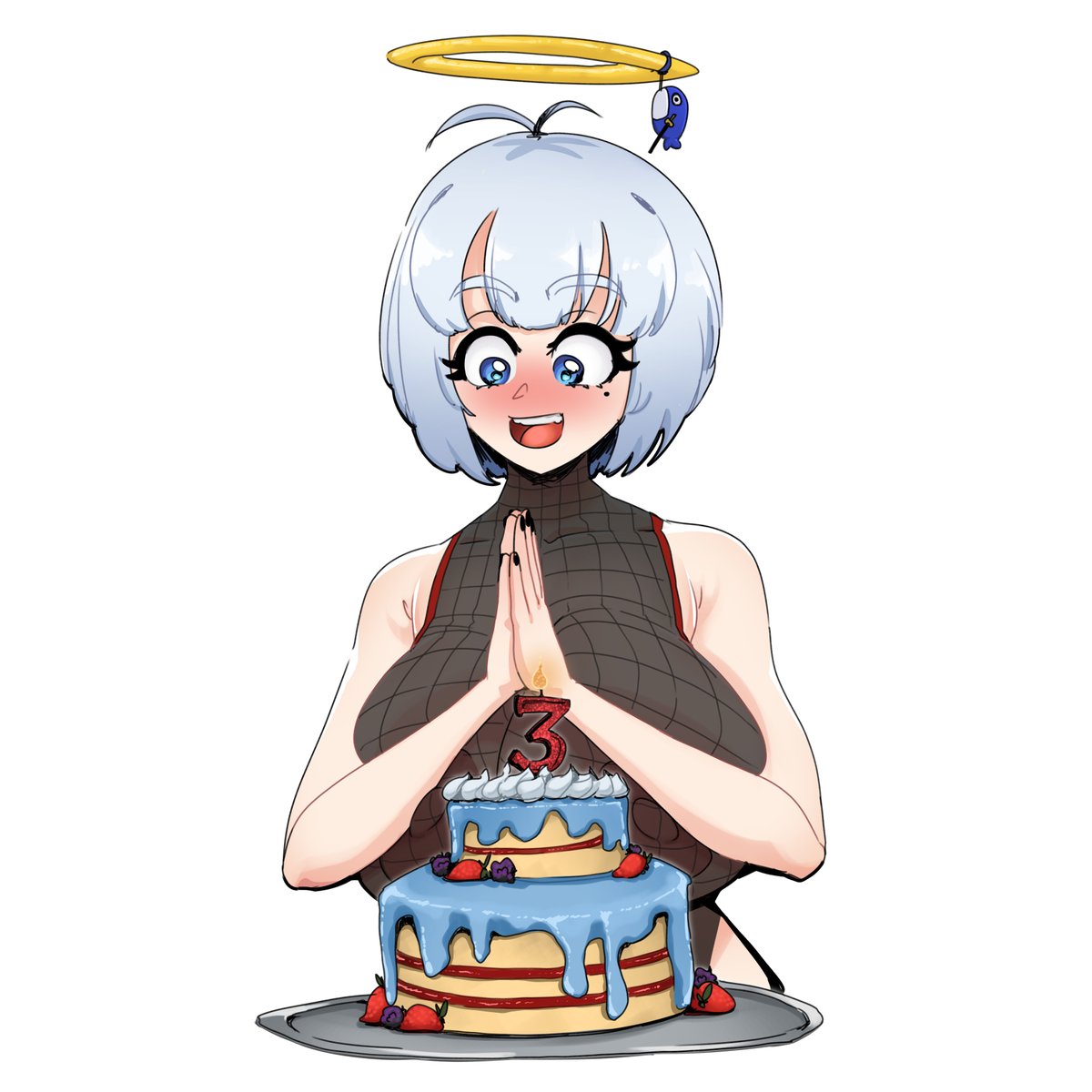 SnunyaIt's tweet photo. #龍涎にこみ I was late to the Anniversary, but better a late cake than no cake. @darian_arts https://t.co/ZZPUtg6HvS