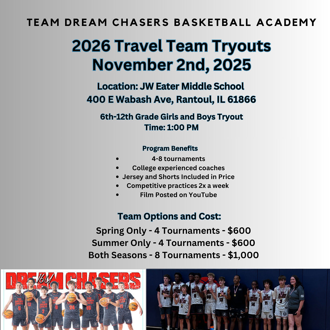 We are growing from a developmental program into a competitive program and we want to make sure we stand on that! We are always looking for competitive athletes who are ready to join us and take their skills to a higher level. Tryouts are November 2nd. Register or walk in 🔥🔥