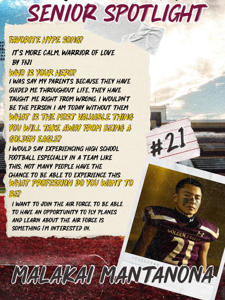 ‼️💥ANDRESS SENIOR SPOTLIGHT💥‼️

#21 - Malakai Mantanona

<a href="/CoachTaylor_CT/">Chris Taylor</a> <a href="/Coach_KNguyen/">Coach K. Nguyen</a>
