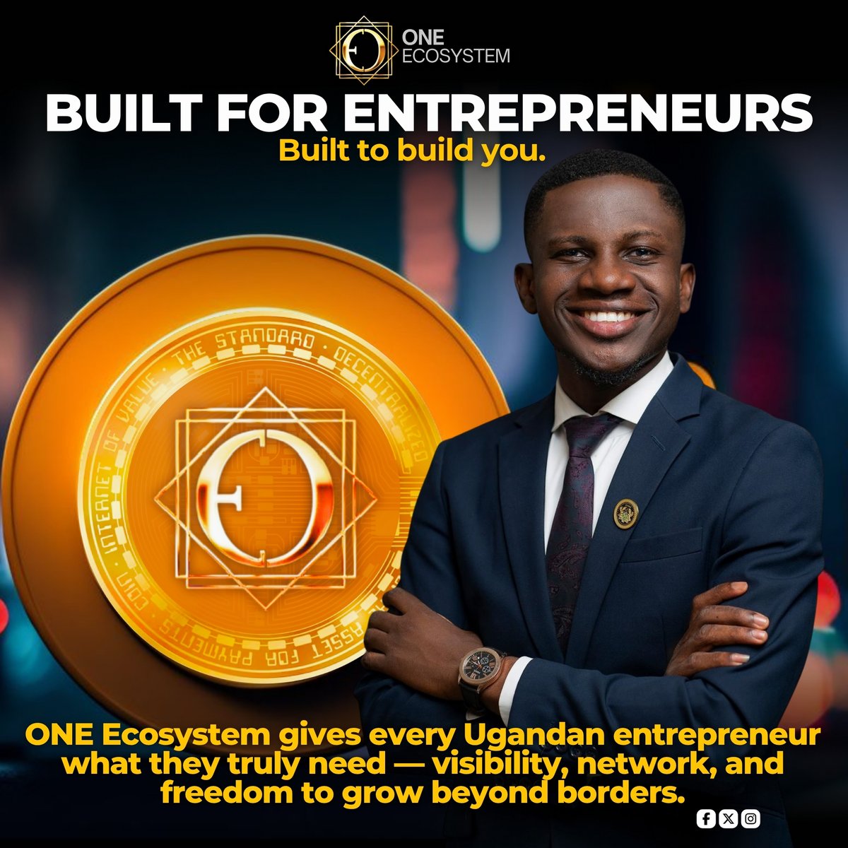 OneEcosystemUg's tweet photo. BUILT FOR ENTREPRENEURS
Visibility. Network. Freedom. One Ecosystem is your launchpad for success.
#OneEcosystemUG https://t.co/KooJ5GTPdi