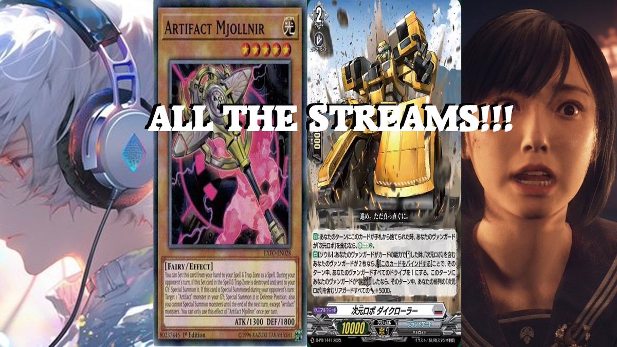 zaphiakel's tweet image. We got a busy week coming guys!!!! 4 Streams this week so you all better be there!!! #BusyWeek 

Nerdcore Reaction - Tomorrow 3PM EST
Cyber Dragon - Monday 9PM EST
Cardfight Vanguard - Tuesday 11Am EST
Silent Hill F Finale!!! - Friday 9PM EST

See you there!!!!