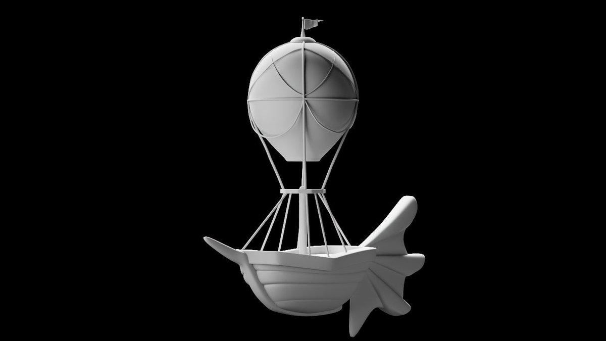 TheSketchMasked's tweet photo. Festober Day 25th - Fly
.
.
.
#3DCG #sculptober2025 #fly #ballon #ship https://t.co/r63b6sPBEB