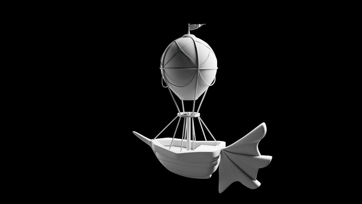 TheSketchMasked's tweet photo. Festober Day 25th - Fly
.
.
.
#3DCG #sculptober2025 #fly #ballon #ship https://t.co/r63b6sPBEB