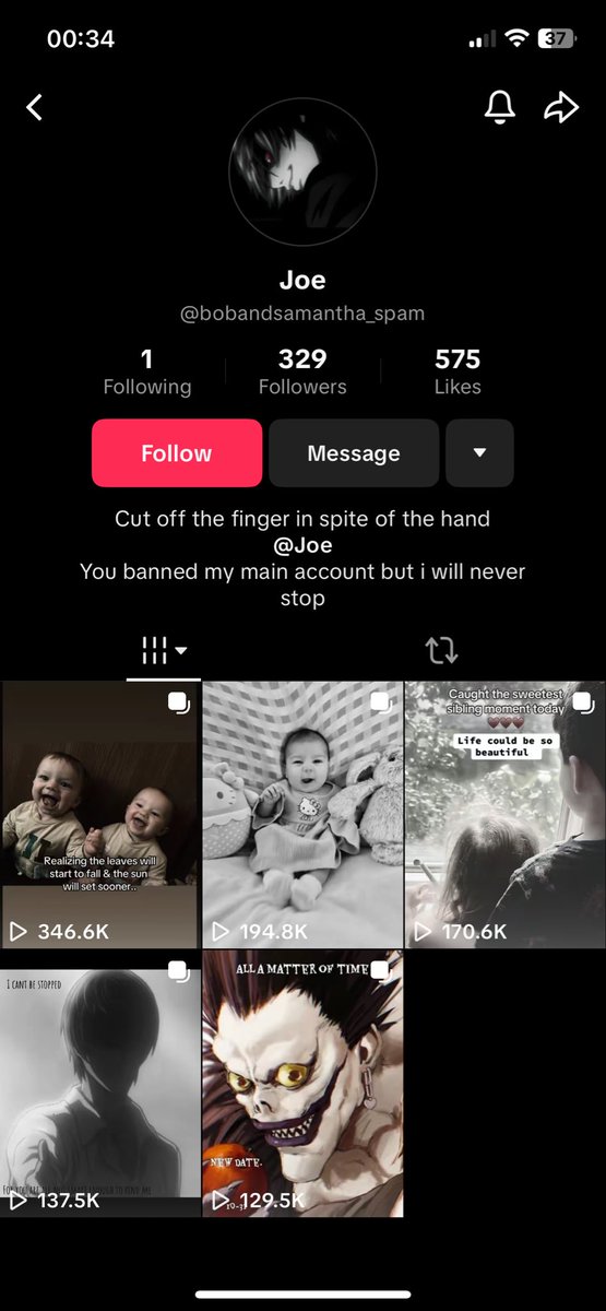Everyone report this account immediately he’s screenshotting people with babies pictures off social media and posting it claiming there his kids he is a child predator