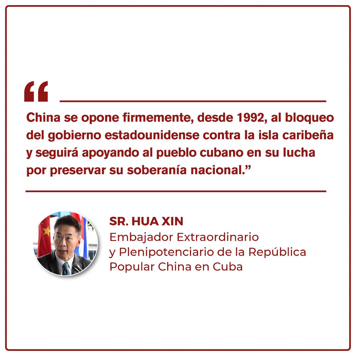 🇨🇺🇨🇳 #China manifestó su firme apoyo a la resolución de la Asamblea General de las Naciones Unidas que insta a Estados Unidos a poner fin a su bloqueo contra #Cuba, con motivo del próximo debate a celebrarse los días 28 y 29 de octubre.
#BMCGuatemala 
#Aniversario27BMCGuatemala