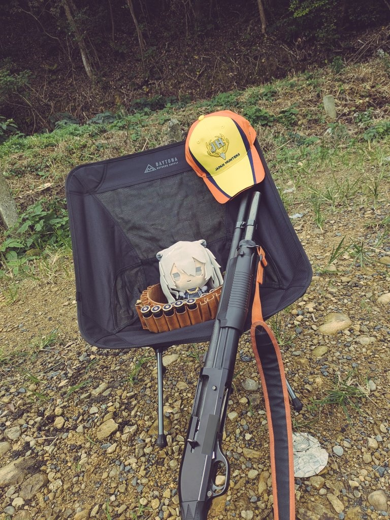 今日は有害鳥獣駆除だよ
ししろんはそこで待っててね