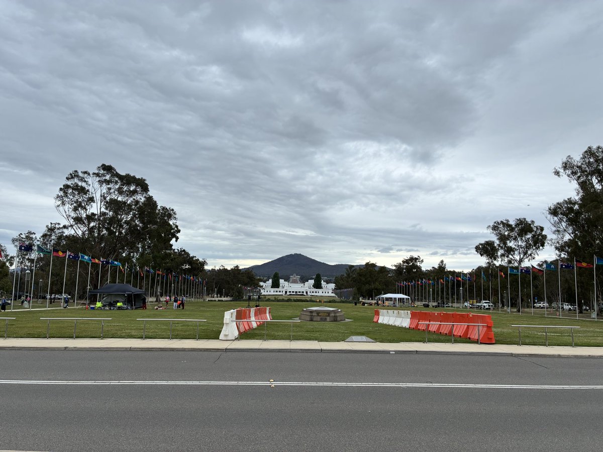 andrew_thaler's tweet image. #Canberra is set up and ready for the two rallies today.. 
12 Noon is the #ConvergeOnCanberra rally.. no marching today.
2pm is the Never Again Is Now rally