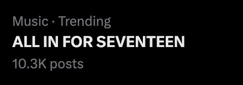 10k posts??? 😭 im gonna start hyping polls soon, so please have all ur accounts ready and also pls reply with any polls/deals below

ALL IN FOR SEVENTEEN
#2025MAMAVOTE #SEVENTEEN