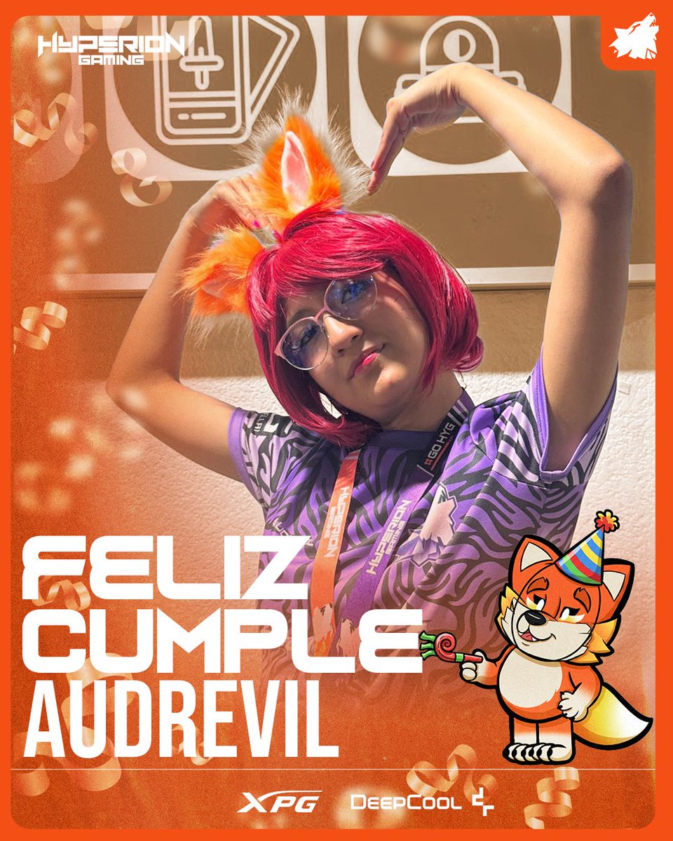 !FELIZ CUMPLEAÑOS AUUDREVIL! 🎂

Hoy le deseamos un gran día a nuestra querida <a href="/Audrevil_Random/">HYG Audrevil - OPEN COMMS</a> quien da toda su energía, creatividad y pasión en cada ocasión presente 🧡

Te mandamos un fuerte abrazo y toda la manada aullara por ti 🥳

#GoHYG🐺#FelizCumpleaños #XPG #DeepCool