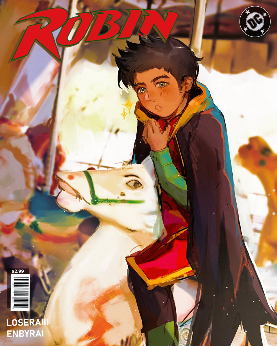 loseraiii's tweet photo. baby bird's first time riding a carousel 
#DamianWayne #dc https://t.co/3i1zxwr1yB