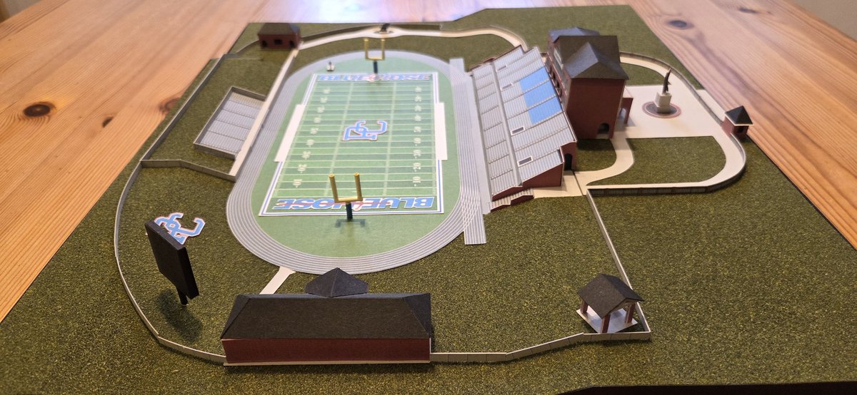 lancehayashi's tweet photo. College game day! I haven't posted much lately, but recently completed Bailey Memorial Stadium.  Home of thr Presbyterian College Blue Hose in South Carolina. https://t.co/HY7yF2AcGR