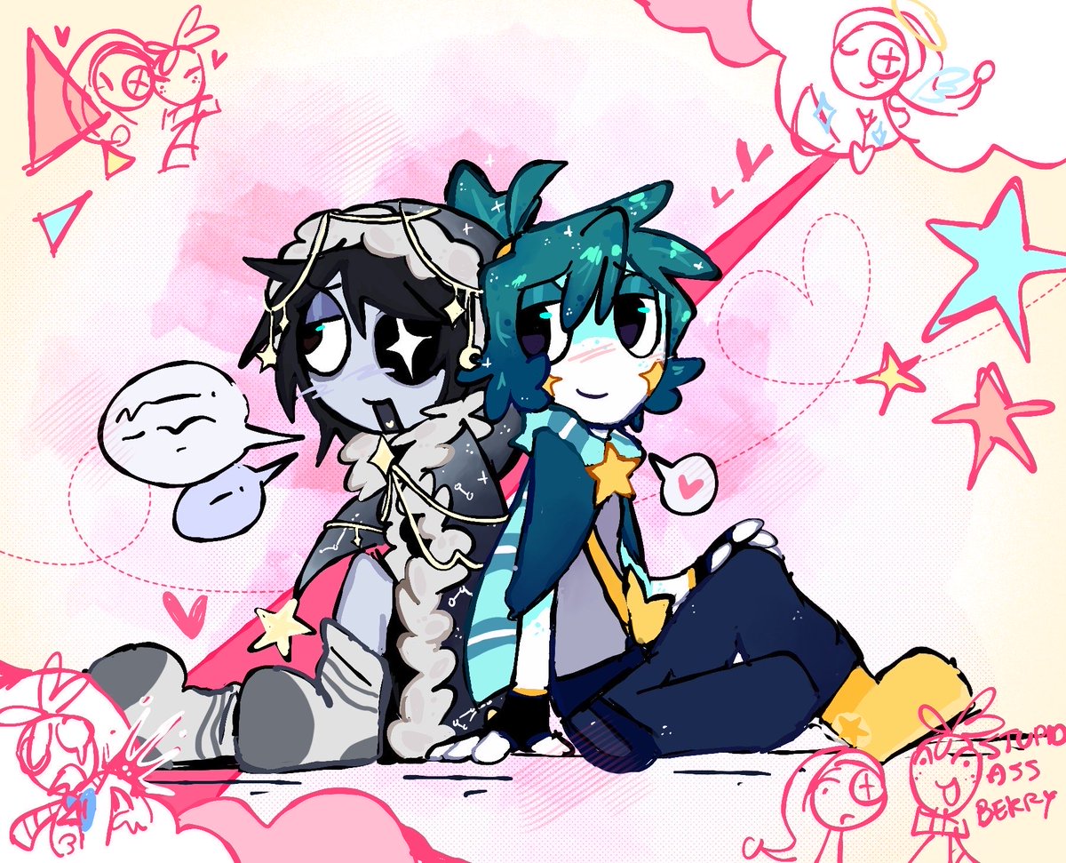 sugurulicker's tweet image. lowk me n twin as #moonberry 🌷