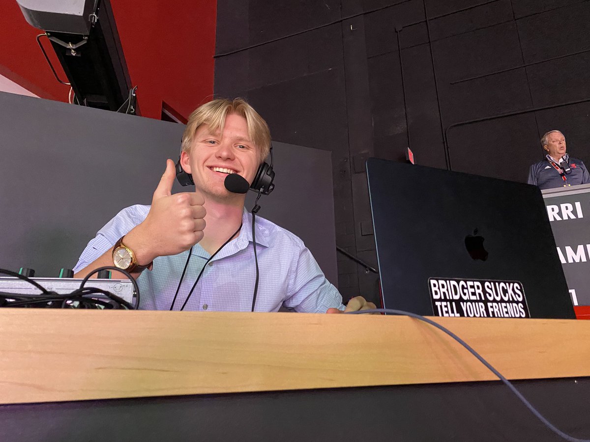 I’m telling my friends and following orders from the sticker

Huskers have MI State tonight, and <a href="/BridgerKroos/">Bridger Kroos</a> (I don’t think he sucks) is on <a href="/903KRNU/">90.3 KRNU</a>