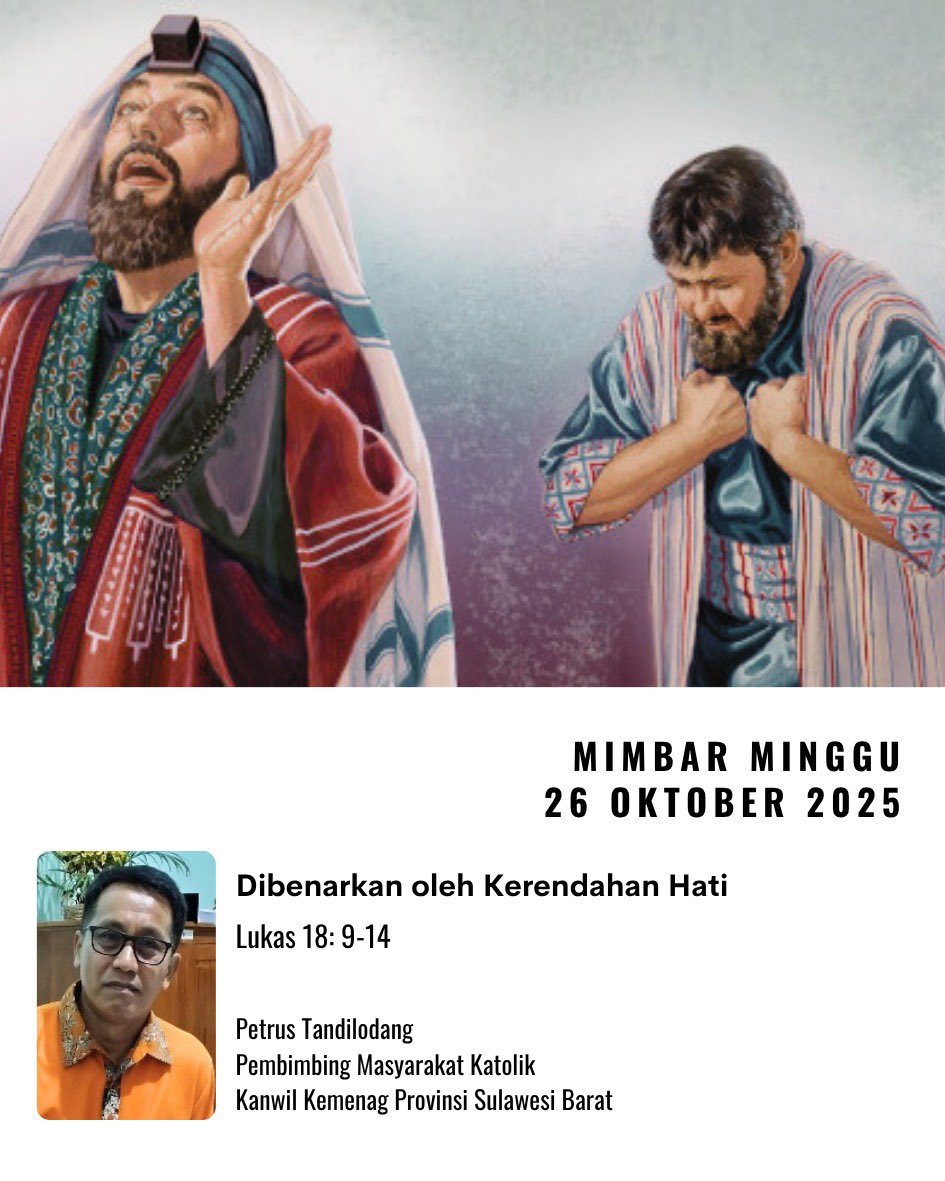 bimaskatolikri's tweet image. Melalui bacaan Injil hari ini, kita diajak untuk tidak menghakimi sesama, selalu mengandalkan Tuhan, dan menumbuhkan kerendahan hati dalam setiap karya pelayanan dan kehidupan sehari-hari.

#mimbarminggu 
#katolik