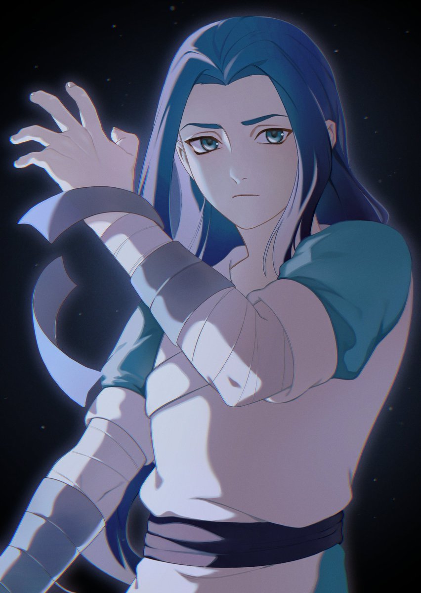 Hypnavoid's tweet image. Because of the new movie, I wanted to draw him again! I used a different method when coloring it. 👨‍🔧 #wuxian #theLegendofHei #罗小黑战记