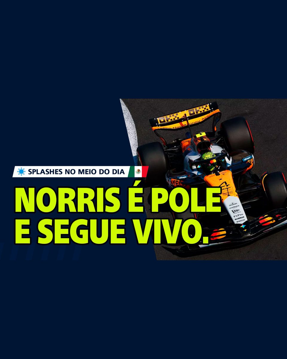 splashand_go's tweet photo. Lando Norris surpreende e crava pole-position para o GP do México. Verstappen é 5º, Piastri 8º.
Veja as notícias deste sábado Pré-Grande prêmio do México.
𝗟𝟭𝗻𝗸 ⬇️
#splashandgo #racing #motorsport #f1 #formuła1 https://t.co/Jovt1bvAdK