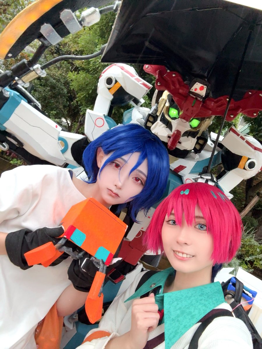 ジークアクスと！雨の中ありがとうございました🙇‍♀️☔️

シュウジ/<a href="/automaticSEi/">⭐️</a> 
ジークアクス/<a href="/akahosi33/">あかほし</a> 

#池ハロ2025