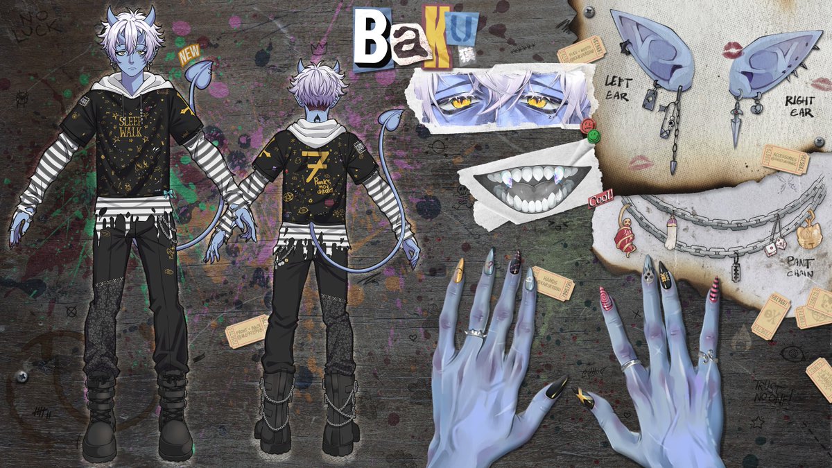 ༻★⸝⸝⸝ 𝔱𝔥𝔢 𝔰𝔩𝔢𝔢𝔭 𝔭𝔞𝔯𝔞𝔩𝔶𝔰𝔦𝔰 𝔡𝔢𝔳𝔦𝔩 ⸝⸝⸝★༺

the names Baku!
a sleep-deprived devilish punk, consumer of nightmares and protector of lost souls!
i'll be your "sleep paralysis VTuber" 😈💤

further info in the thread below 💙
➥