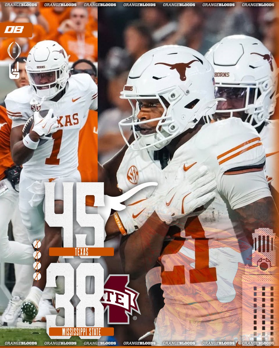 orangebloods_'s tweet image. COMEBACK COMPLETE 🤘

TEXAS BEATS MISSISSIPPI STATE 45-38