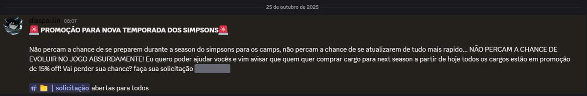 Nova Season, nova oportunidade 

Aproveitem os descontos especiais da Coach House para começar a season com tudo 🔥🎳

válido por tempo limitado 
discord.gg/KJmmxuCQVa