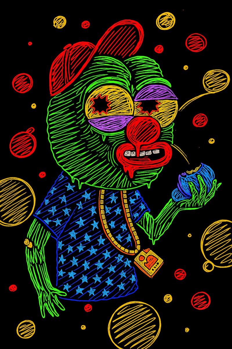 Fine Pepes riding the fine neon wave to meme immortality! 
🐸🎨