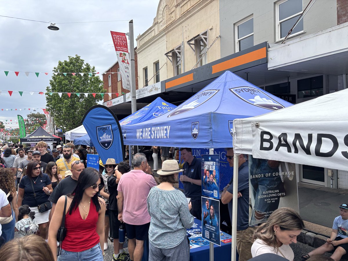 <a href="/SydneyFC/">Sydney FC</a> 
Membership Team working hard at the Leichhardt Italian Festival…
Pretty packed…