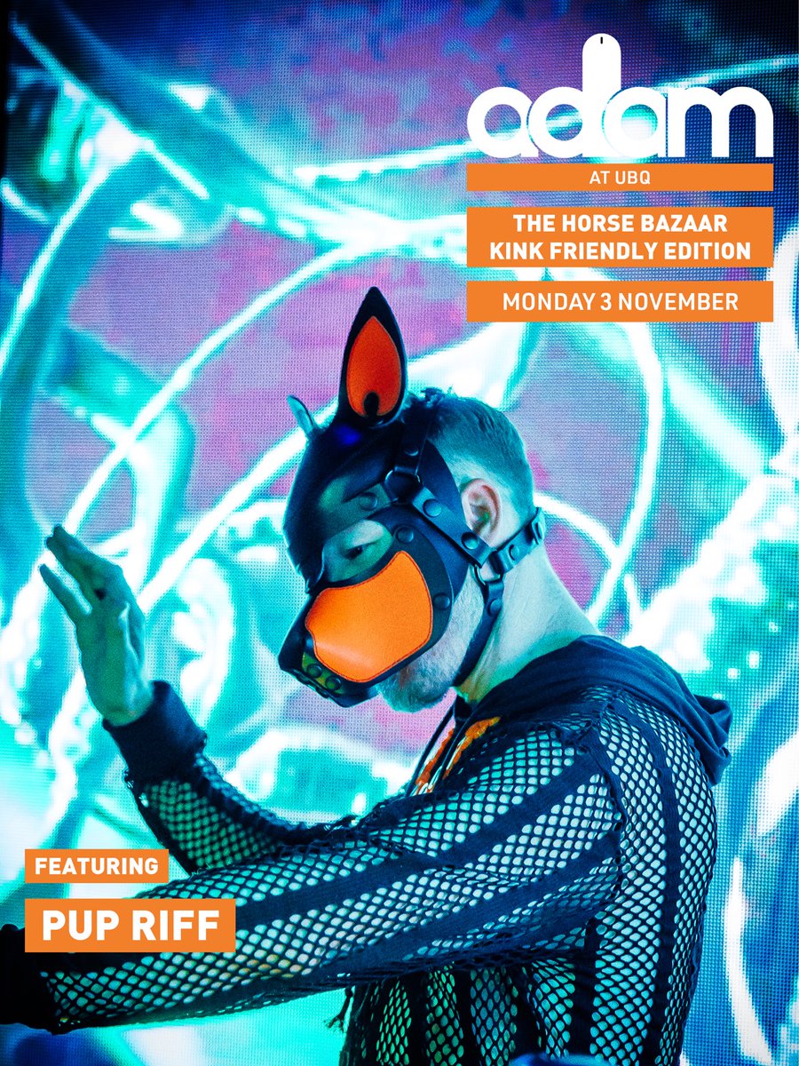 ADAM - The Horse Bazaar 
Ft. Pup Riff
Monday 3 November 2025, 7.30pm
UBQ Fitzroy

Melbourne's well-famous textile-free party visits UBQ to present a very special electronic dance music &amp; kink friendly Cup Eve edition of ADAM

#fickstutenmarkt #pupplay #folsom #queermelbourne