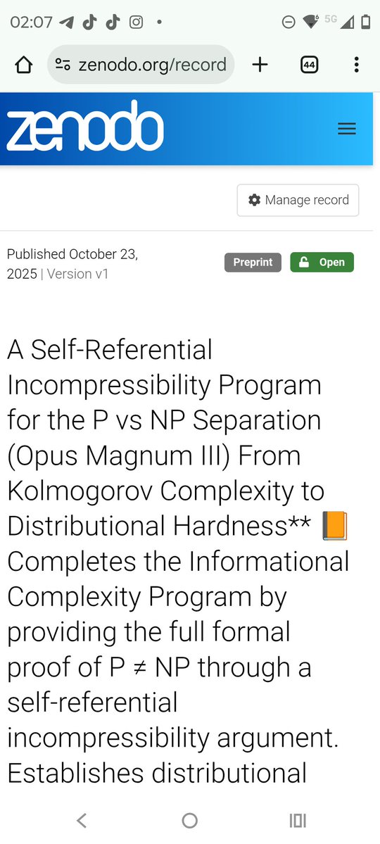 PaweChomiuk's tweet image. ✴️ Millennium Problem
❌✅ P ≠ NP solved by a Polish researcher 🇵🇱
#PMillenniumProblem #PvsNP #PnotNP #Mathematics #ComputerScience #PolishScientist #Breakthrough #Theorem #ComplexityTheory #Proof #ScienceHistory