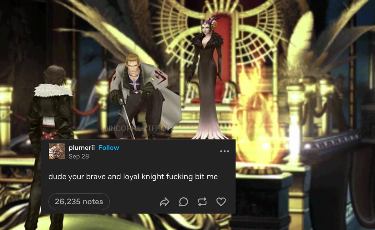Incorrect Final Fantasy Quotes (@incorrectffqts) on Twitter photo 