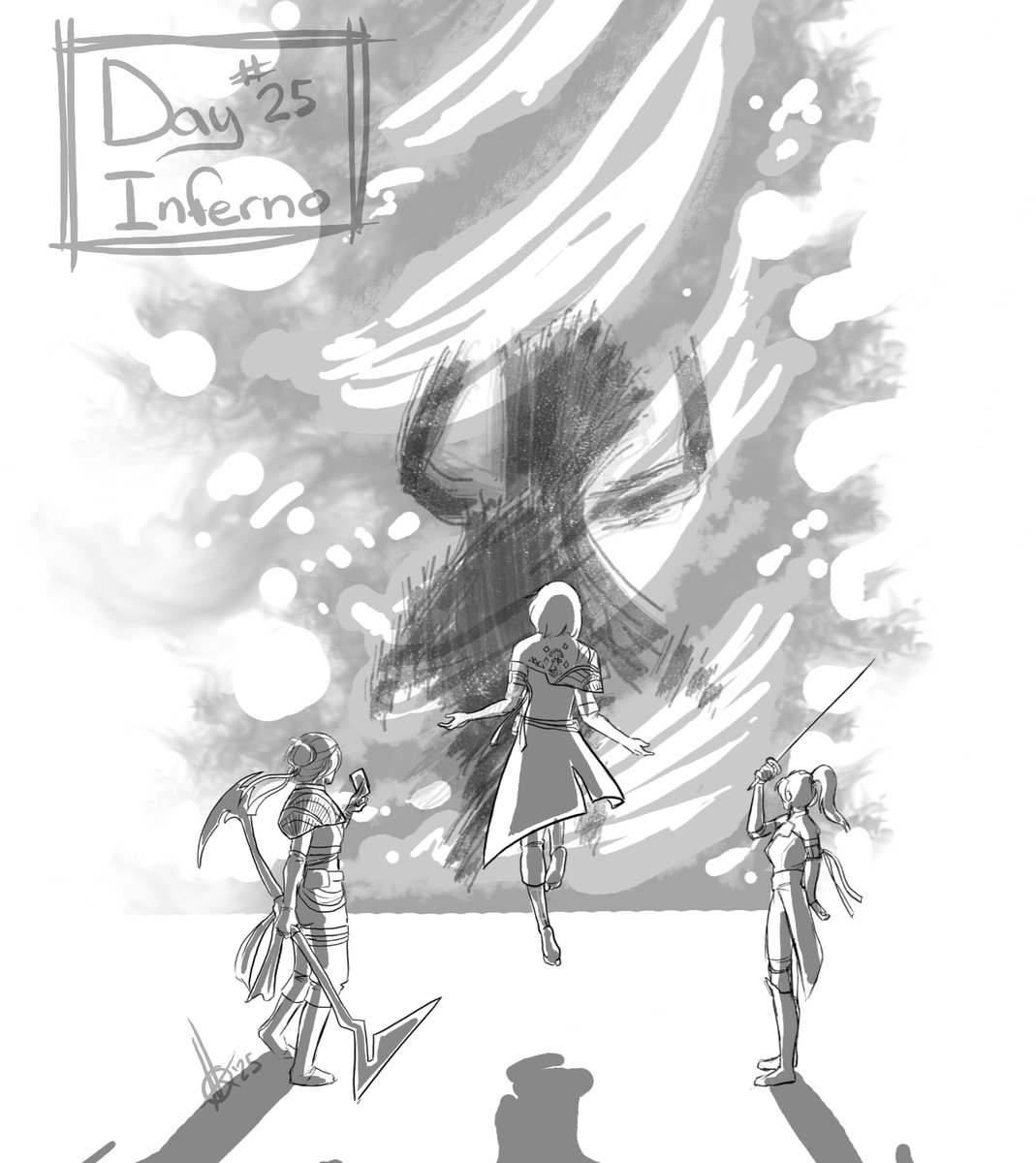 #Lune cast inferno, it was super effective.
#Inktober2025 #expedition33