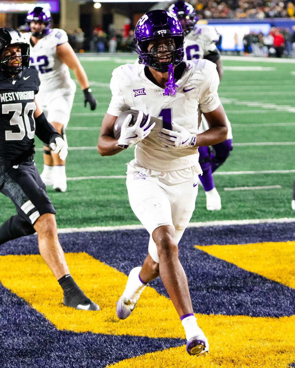 TCUStatsInfo's tweet image. Eric McAlister has eclipsed 100 yards for the third time this season and for the eighth time in his career