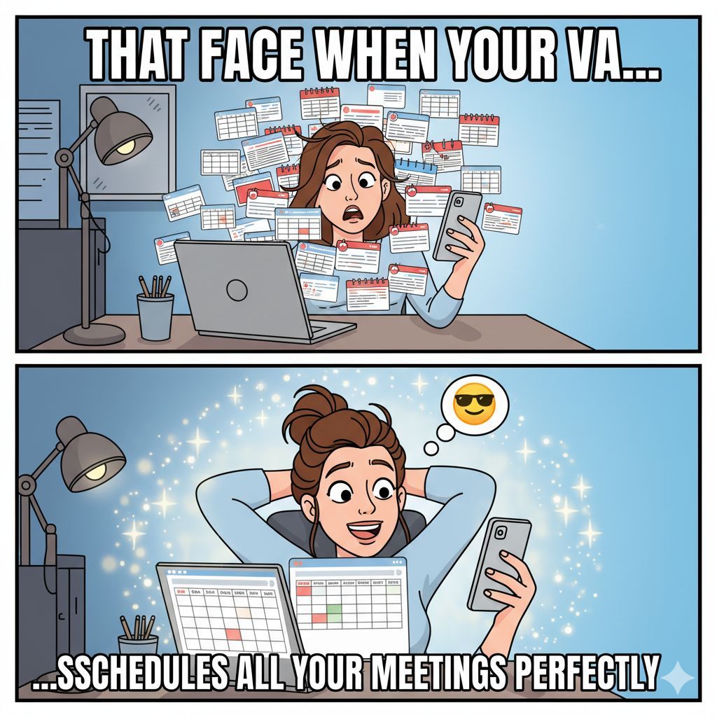 jeanbreyyy's tweet image. That face when your VA Schedules all your meetings perfectly .
#ContentPlanner #SocialMediaWin #MarketingLife
