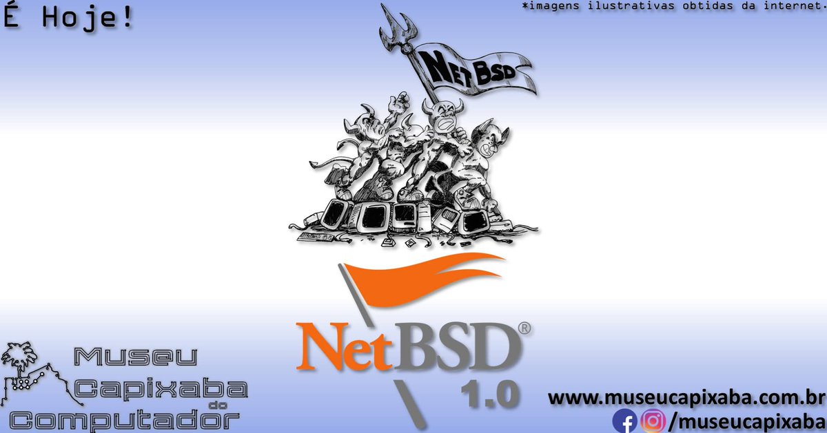 museucapixaba's tweet photo. É hoje! O sistema operacional NetBSD 1.0 de 1994.
+em https://t.co/NBY5QrBMD7
#MuseuCapixaba #mcc #éhoje #museu #OnThisDay #ES #NetBSD #NetBSDFoundation #BSD #AdamGlass #BSDLite #CharlesHannum #ChrisDemetriou #FastFileSystem #FreeBSD #Linux #OpenBSD #TheodeRaadt #Unix #Unixlike https://t.co/q1MrbzbL2G