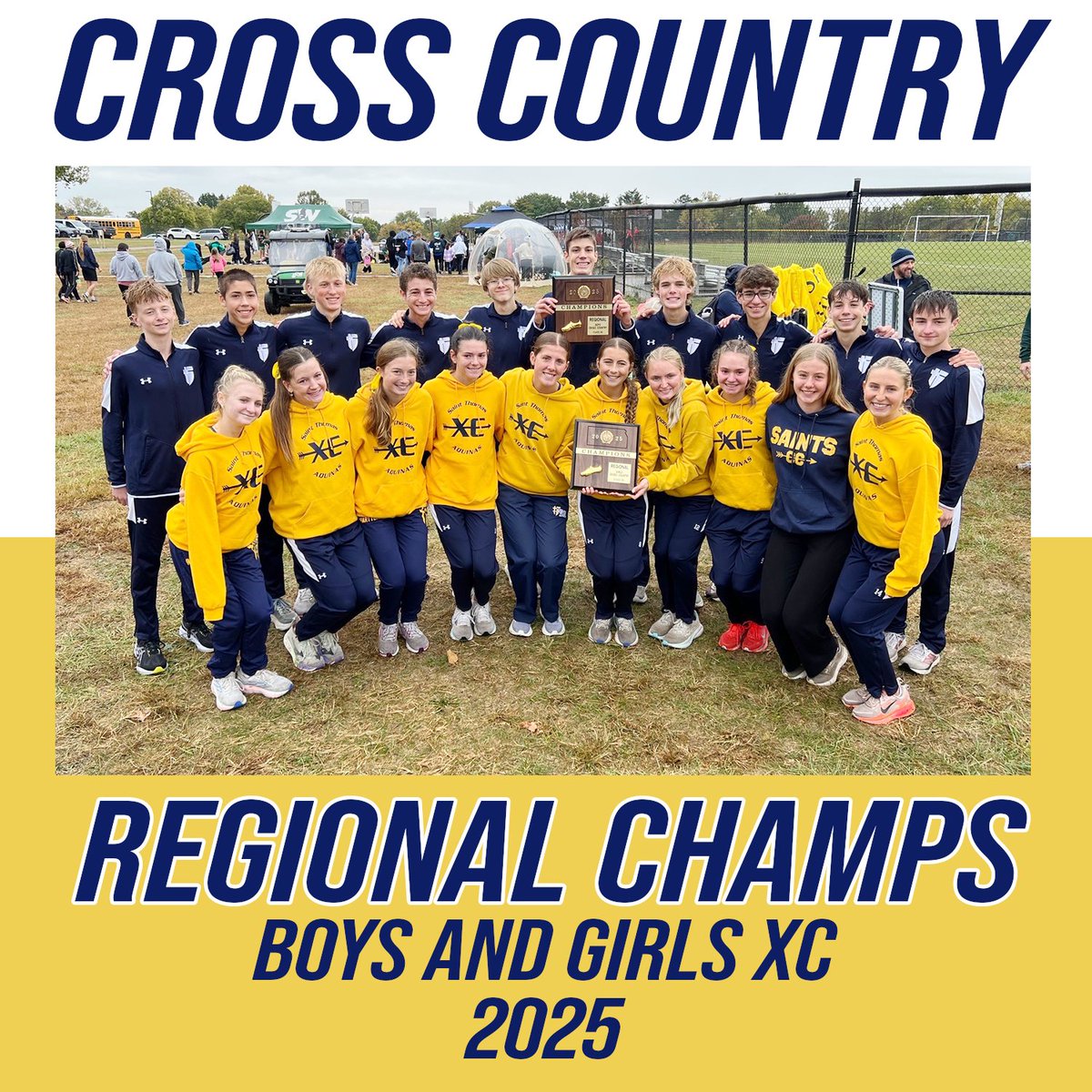 Boys and Girls Cross Country are Kansas 5A Regional Champs! Congrats to both teams as they continue to the State Championship Meet next week!
#stasaints #GoAquinasSaints