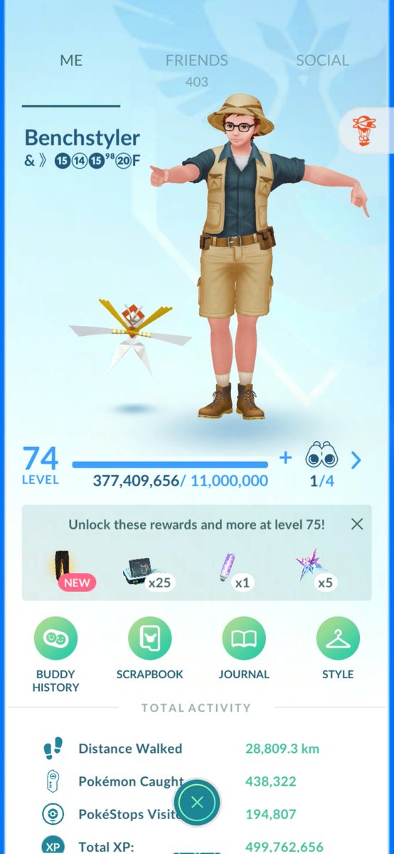 Benchstyler's tweet image. Fishing for 30 New friends for Level 75
Code below this 😉
🟢=PVP. Best in ML so i can up my buddy
🎁Daily Gifts-looking for openers or pvp
🥚I always lvl up at raidhour 6pm🇩🇪 or cday. Other time?DM me!
Retweets always appreciated.😊
#pokemongo #pokemongofriendcode