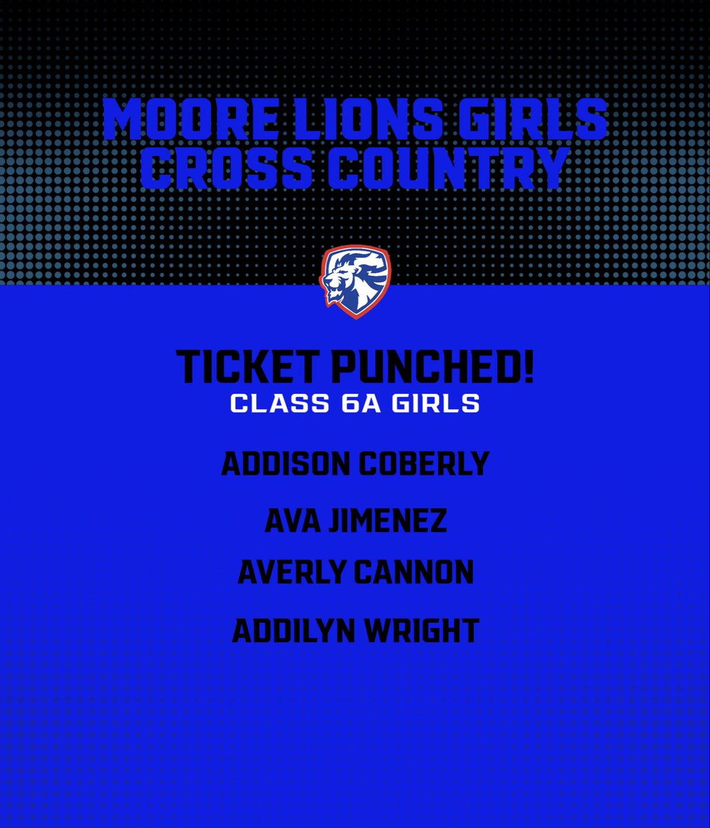 Moorexctf's tweet image. What a day for the Lions! Boys finish 3rd as a team and punch their ticket to state! Girls finished in 8th and get 4 qualifiers. Go Lions! 🦁💙