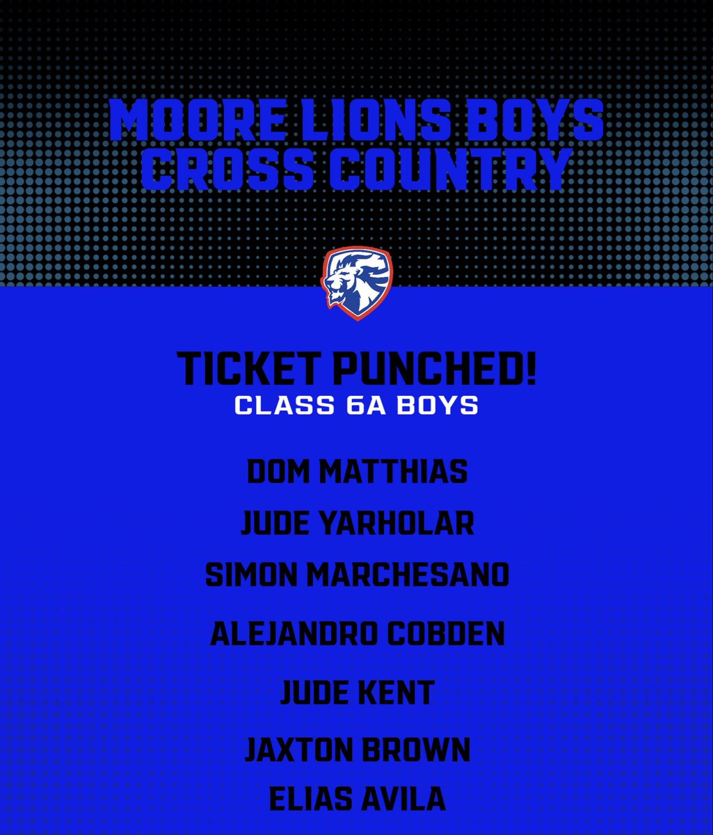 Moorexctf's tweet image. What a day for the Lions! Boys finish 3rd as a team and punch their ticket to state! Girls finished in 8th and get 4 qualifiers. Go Lions! 🦁💙