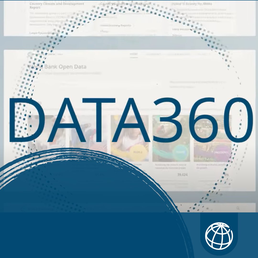 WorldBankAfrica's tweet image. 🌐One platform 
📈10,000 indicators
🌎200+ economies

Explore how the @WorldBank’s #Data360 is making development data more accessible, actionable, and AI-ready.

Blog by @AxelVT_WB &amp;amp; @IndermitGill: wrld.bg/9ufE50X8yU4
