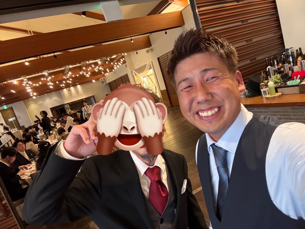 Image for the Tweet beginning: おはようございます☀

昨日はテニスのペアの結婚式💍
たくさん飲んで沢山お祝いして
ちゃんと名刺配って.....笑
最高な時間でした🙌！

今夜はホームページ制作の
お問い合わせ頂いたので、
ZOOMにてヒアリングです🫡

楽しんでいきましょ〜💪

#デイトラ　#デイトラコミュニティ 