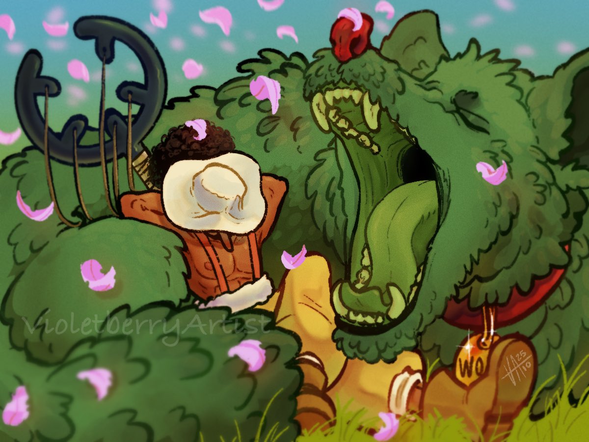 Resting 😴 🪲🐺🍃
Usopp with his impact wolf pup :]
#onepiecefanart