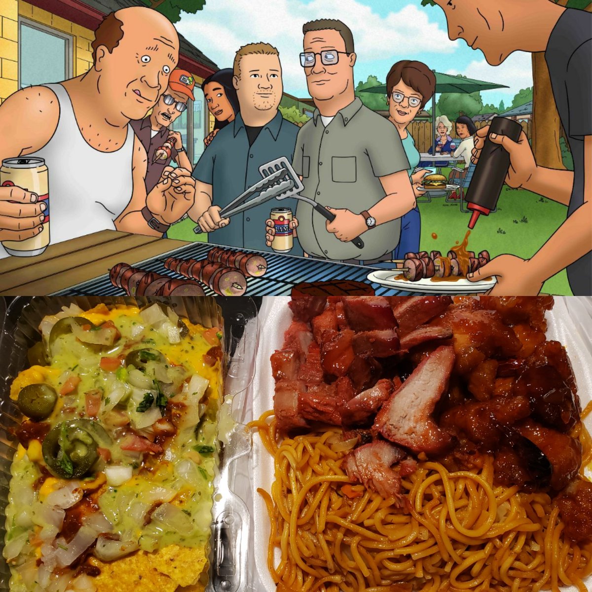 mrkapao's tweet image. Today has been...exhausting (not in a good day) so it's #ChineseTakeOut, #nachos, an #orangebang, and gonna FINALLY binge the new season of one of my comfort series while wearing my #KingoftheHill hat from SDCC.

Gonna live react at least the first episode here. #selfcare